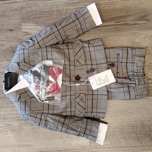 Isaac Mizrahi Grey Plaid Piece Slim Fit Suit Size